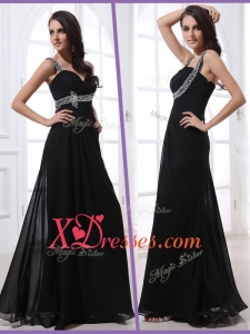 Cheap Cheap Straps Empire Beading Prom Dresses in Black