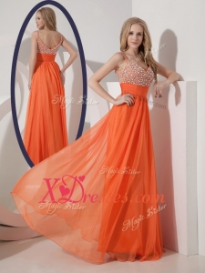 Cheap New Style Empire Spaghetti Straps Beading Prom Dress