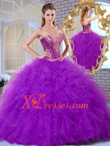 Classic Sweetheart Ruffles and Appliques Sweet 16 Gowns