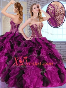 Lovely Ball Gown Sweet 16 Dresses with Appliques and Ruffles