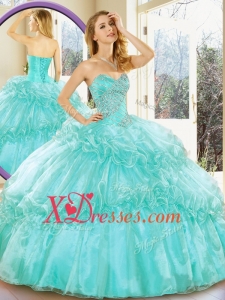 New style Sweetheart Quinceanera Gowns with Beading and Ruffled Layers for Summer