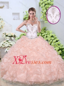 Cheap New style Ball Gown Quinceanera Gowns with Beading and Pick Ups