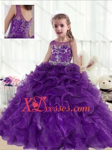 Cheap Fashionable Ball Gown Beading and Ruffles Little Girl Pageant Dresses