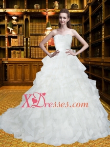 Remarkable Sweetheart Wedding Dress with Ruffles for 2021