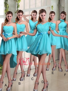Ruching A Line Chiffon Lace Up Bridesmaid Dress
