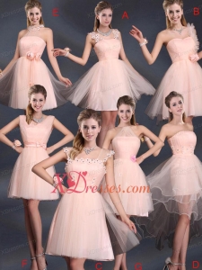 Baby Pink Mini Length 2021 The Most Popular Bridesmaid Dresses
