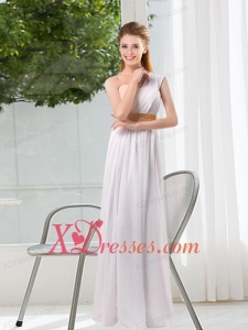 Ruching One Shoulder Empire Bridesmaid Dresses for 2021