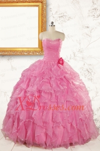 2021 Pretty Sweetheart Beading Baby Pink Quinceanera Dresses