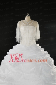Puffy White Beading Quinceanera Dresses for 2021