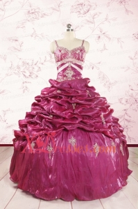 2021 Unique Appliques Quinceanera Dresses with Spaghetti Straps
