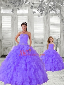 2021 Fashionable Beading and Ruching Lavender Princesita Dress