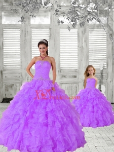 2021 Trendy Lavender Princesita Dress with Beading and Ruching