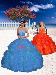 2021 Unique Blue Princesita Dress with Appliques and Beading