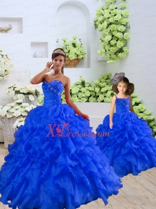 Customize Beading and Ruffles Princesita Dress in Royal Blue for 2021