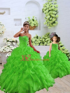 New Style Beading and Ruffles Princesita Dress in Spring Green for 2021