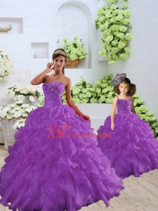 Trendy Purple Princesita Dress with Beading and Ruffles for 2021 Spring