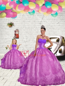 2021 Modern Beading and Embroidery Princesita Dress in Fuchsia