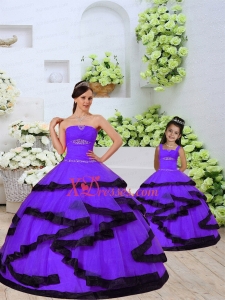 2021 New Style Beading and Ruching Organza Lavender Princesita Dress
