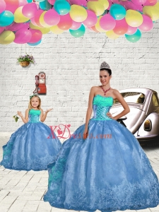 New Style Beading and Embroidery Princesita Dress in Aqua Blue for 2021 Spring