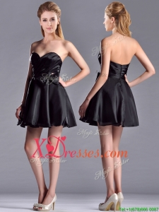 Exquisite Bowknot Organza Short Dama Dress with Zipper Up