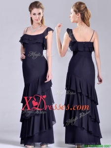 Best Selling Asymmetrical Ankle Length Best Selling Mother Dress with Ruffled Layers