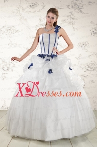 Elegant One Shoulder Hand Made Flower 2021 Quinceanera Dress in White