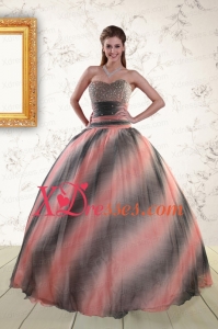 Fast Delivery Multi Color Dress for Quinceanera with Beading