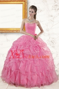 2021 Unique Sweetheart Beading Baby Pink Quinceanera Dresses