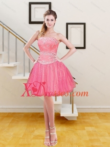 Vintage Beading and Embroidery 2021 Prom Dresses in Hot Pink