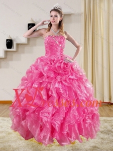 Gorgeous Hot Pink Quinceanera Dresses with Beading and Ruffles for 2021