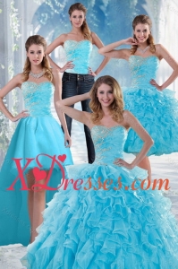2021 Couture Appliques Quince Dresses with Beading and Ruffles