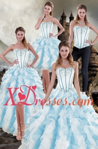 2021 Couture Ruffles Quinceanera Dresses in Multi Color