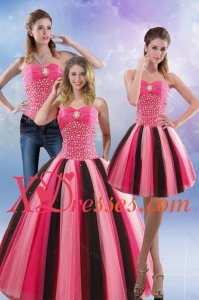 2021 Couture Beading Quince Dresses in Multi Color