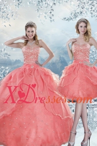 2021 Couture Beading Quinceanera Dresses in Watermelon