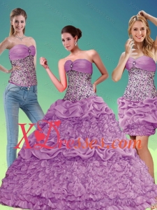 2021 Couture Lilac Sweetheart 2021 Quinceanera Dresses with Beading and Pick Ups