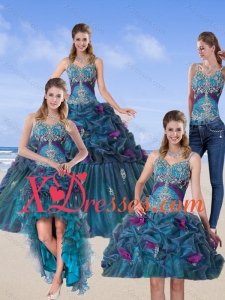 2021 Pretty Multi Color Quinceanera Gown with Hand Made Flower and Pick Ups