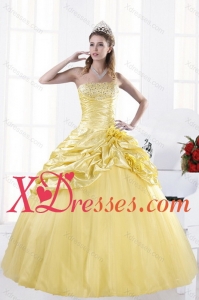 Pretty Strapless Beading Quinceanera Dresses for 2021