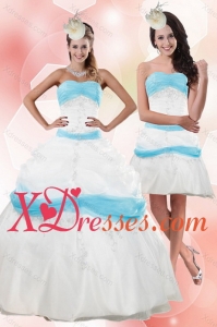 2021 Strapless Floor Length Appliques Custom Made Quince Dresses