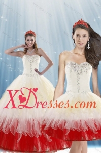 2021 Unique Multi Color Custom Made Quince Dresses with Beading