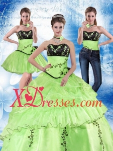 2021 Gorgeous Strapless 2021 Custom Made Quinceanera Dress in Spring Green