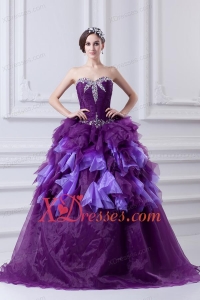 2020 Beading Multi-color Sweetheart Ball Gown Quinceanera Dress with Ruffles
