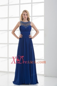 Empire Soop Beading Ruching Floor-length Chiffon Prom Dress