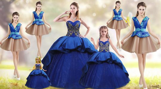Simple Sweetheart Sleeveless Taffeta Quinceanera Dress Beading and Appliques and Embroidery Court Train Lace Up