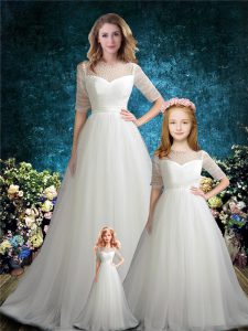 Cute Half Sleeves Brush Train Zipper Beading Sweet 16 Dresses
