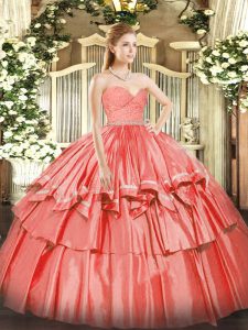 Sleeveless Zipper Floor Length Beading and Lace and Ruffled Layers Sweet 16 Dress