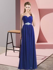 Sleeveless Beading Lace Up Evening Dress