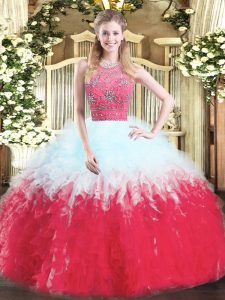 Extravagant Floor Length Ball Gowns Sleeveless Multi-color Vestidos de Quinceanera Zipper