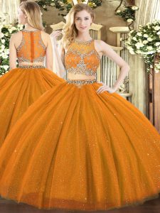 Sleeveless Beading Zipper Sweet 16 Dress