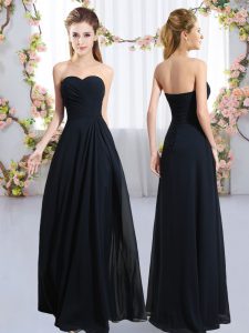 Sweetheart Sleeveless Chiffon Damas Dress Ruching Zipper
