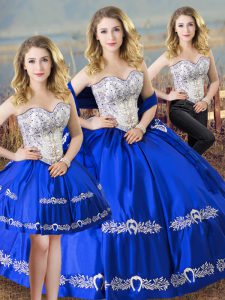 Fantastic Sleeveless Beading and Embroidery Lace Up Quinceanera Dresses